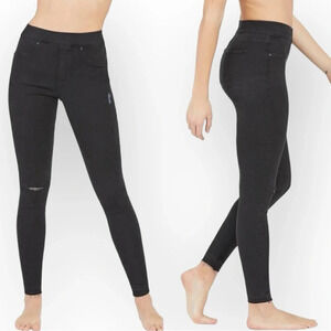 Spanx  Black Distressed Pull On Jeans 3X